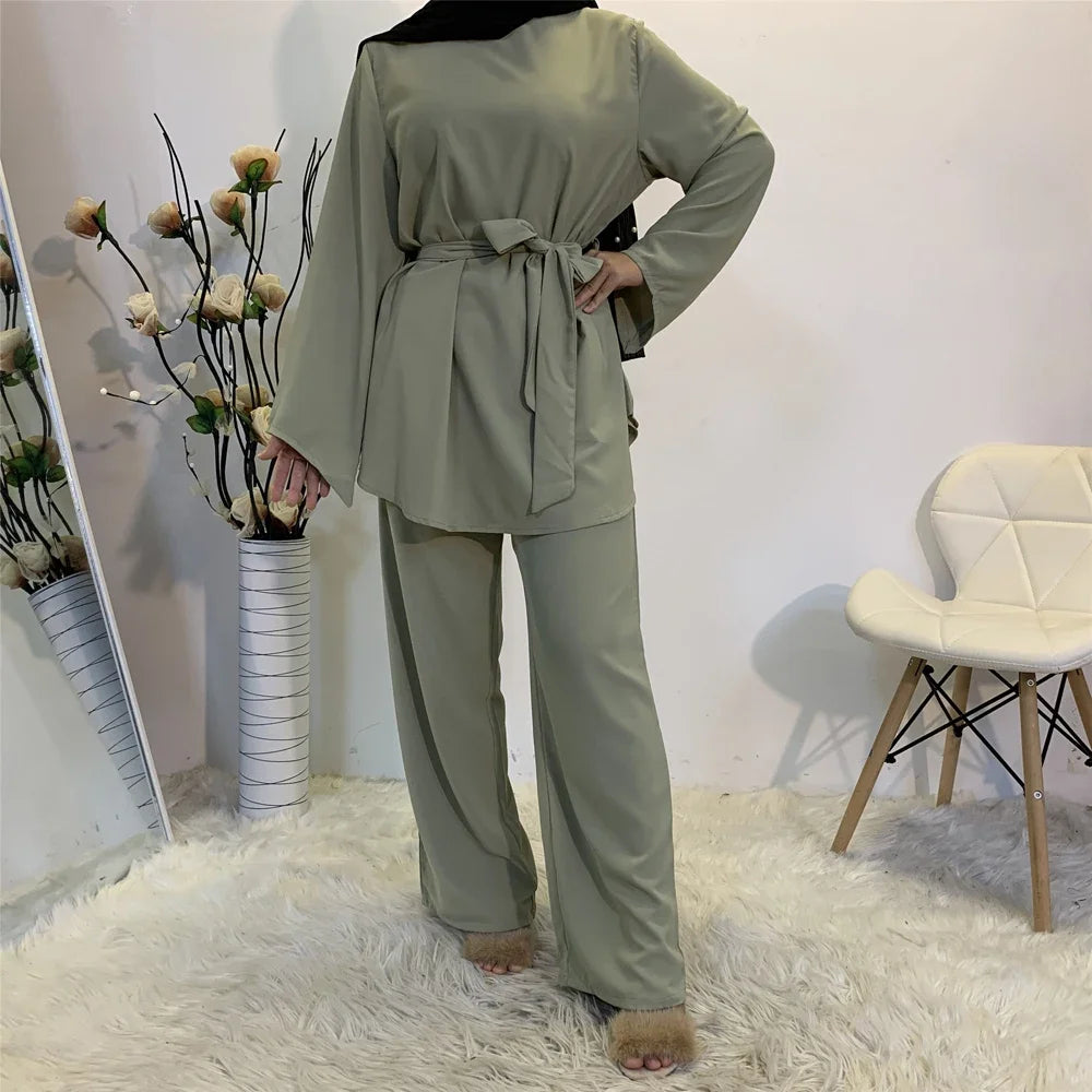Two-pieces Abaya Turkish, Top&Pants