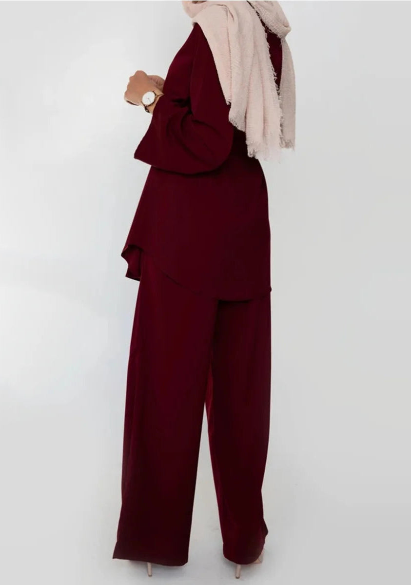 two-piece top and pants set