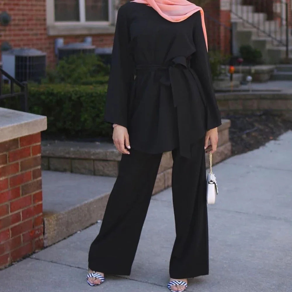 Two-pieces Abaya Turkish, Top&Pants