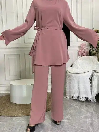 two-piece top and pants set