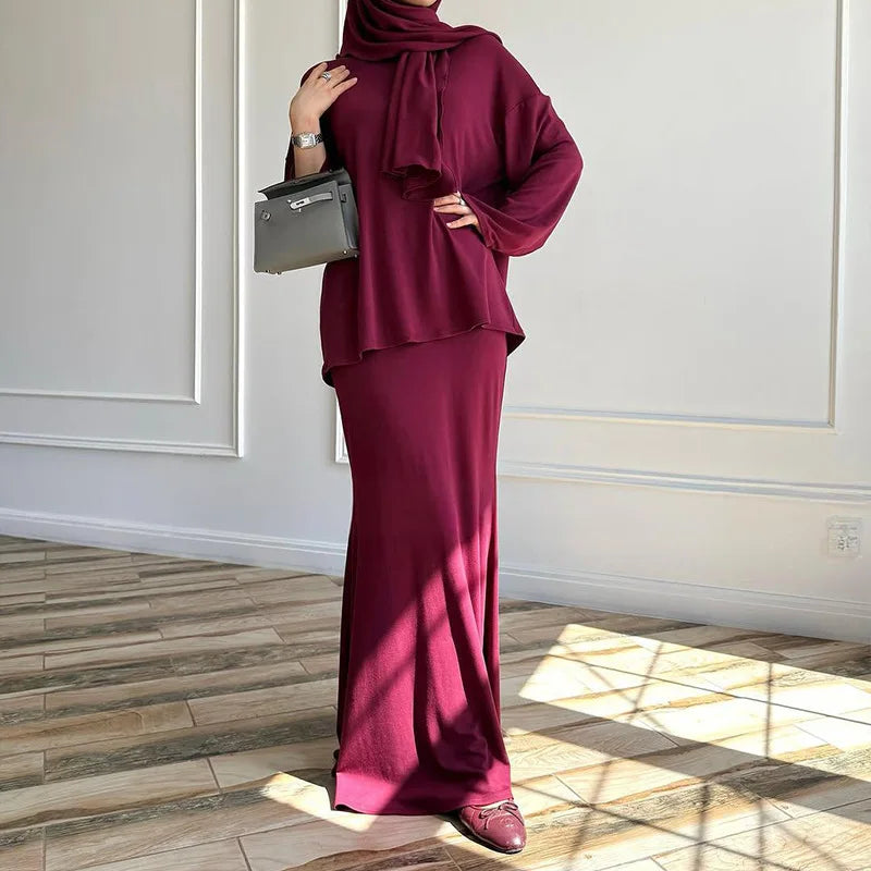 3pcs hijab, skirt and shirt new 2025