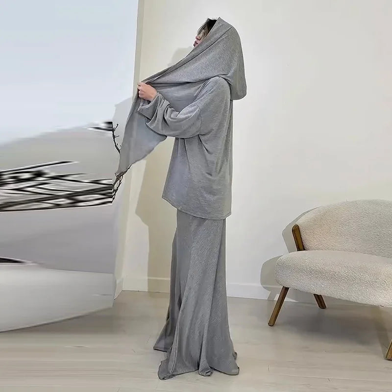 3pcs comes with skirt shirt and hijab, newest fashion