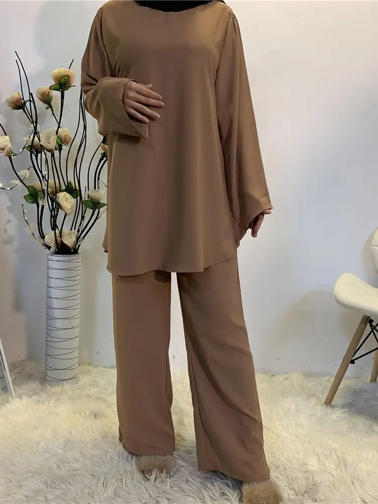 two-piece top and pants set