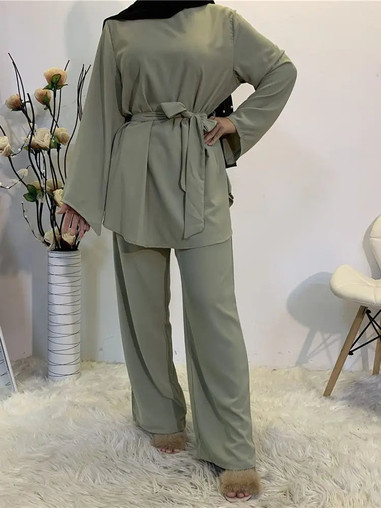two-piece top and pants set