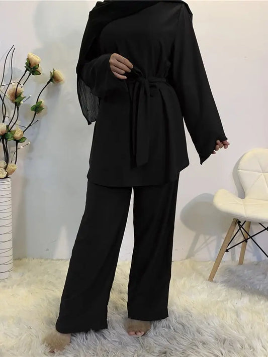 two-piece top and pants set