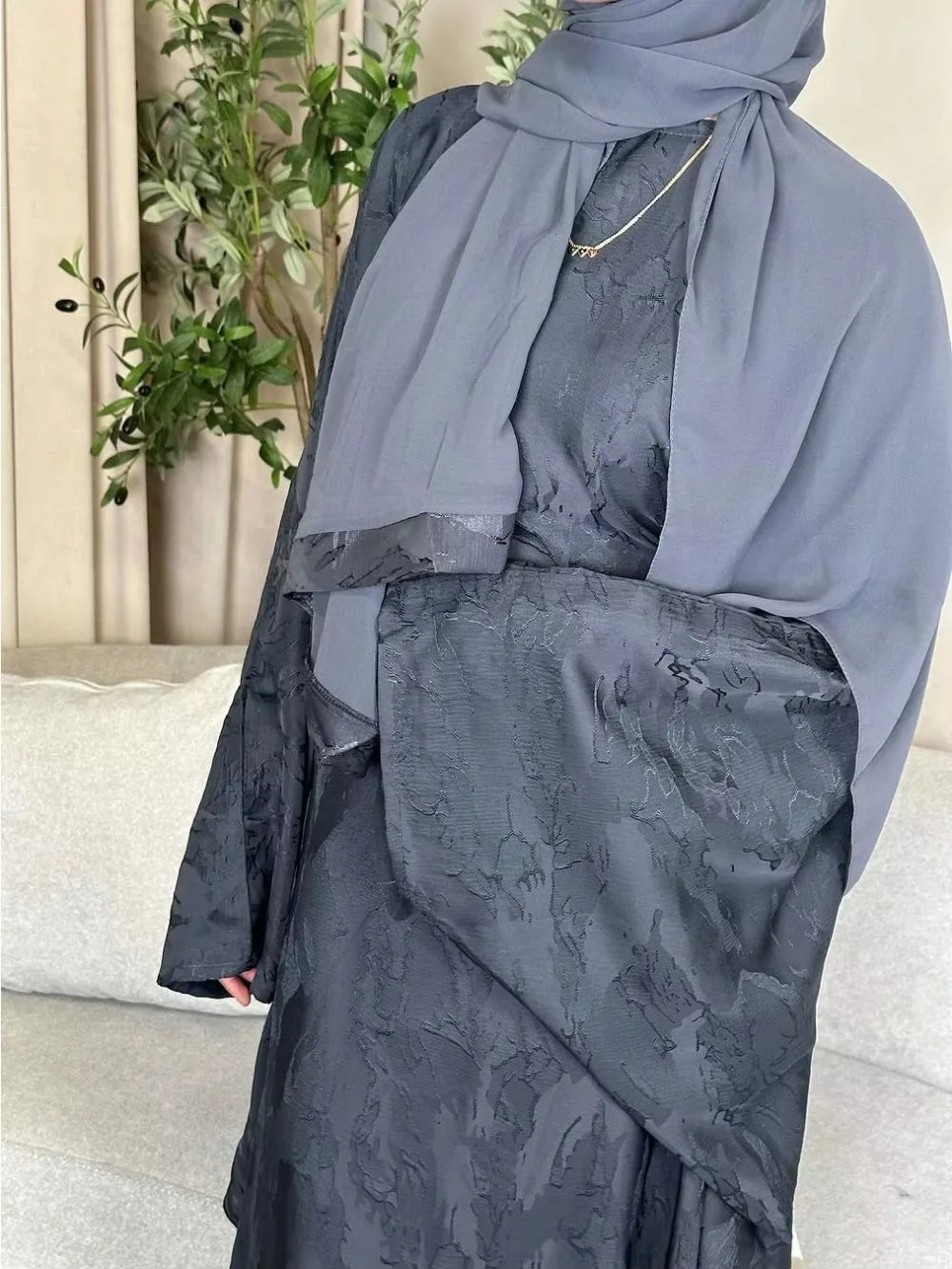 Butterfly abaya modest dress