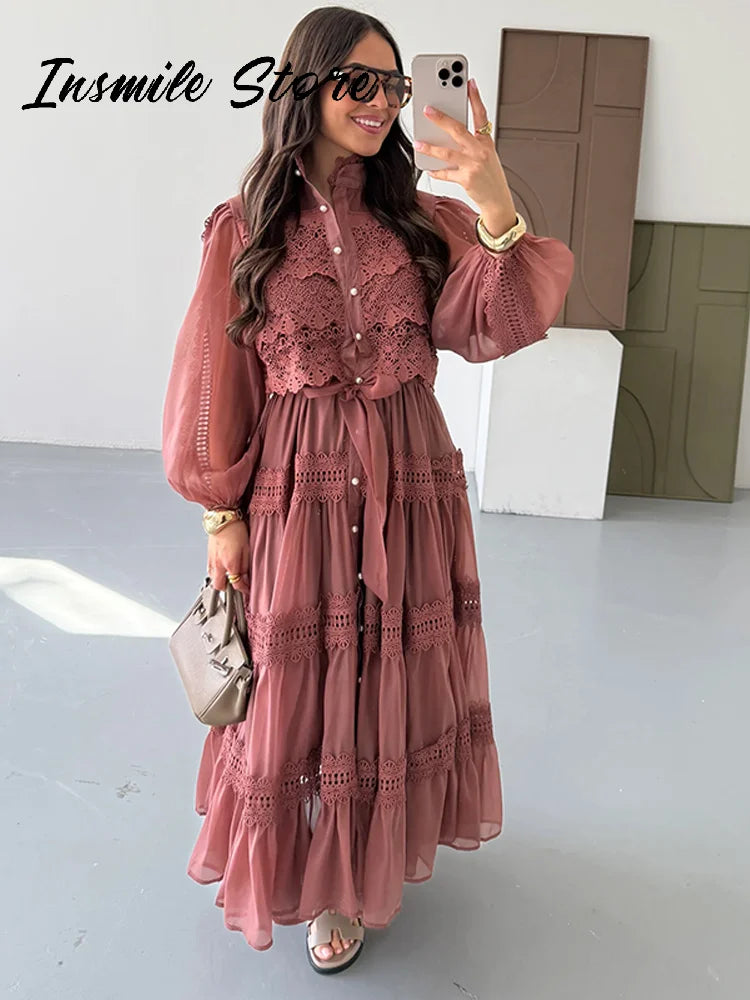 Hollow Out Women's Long dress