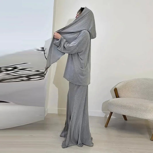 3pcs comes with skirt shirt and hijab, newest fashion