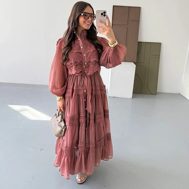 Hollow Out Women's Long dress