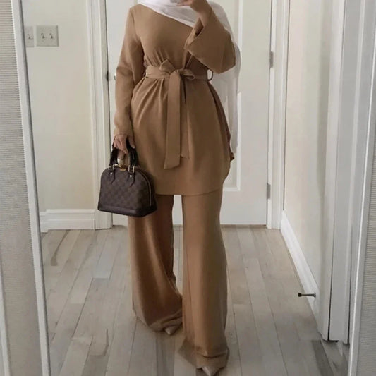 Two-pieces Abaya Turkish, Top&Pants